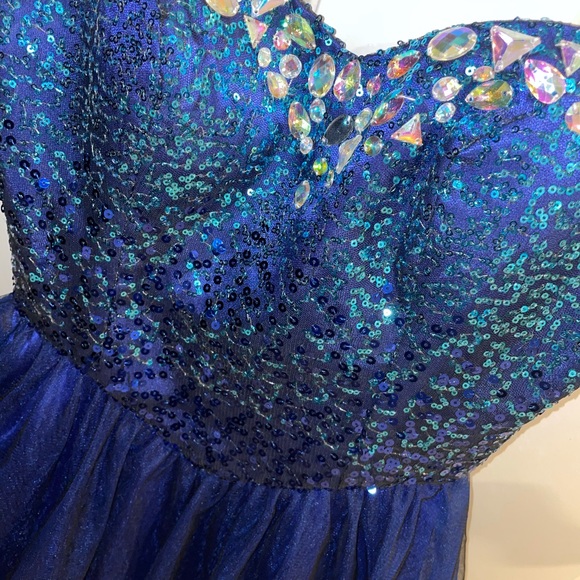 Blue Homecoming Dress - Picture 4 of 5